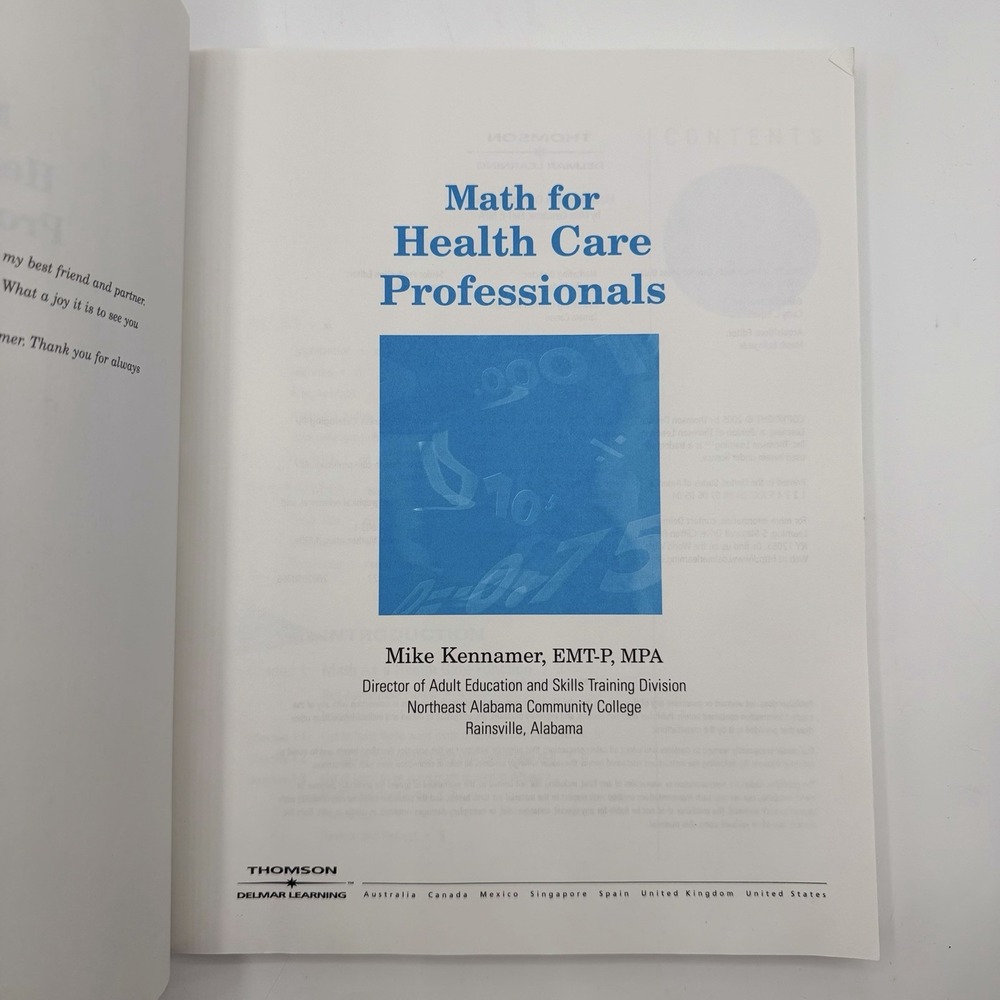 Math and Writing for Health Science Ser.: Math for Health Care Professionals by - Picture 6 of 7